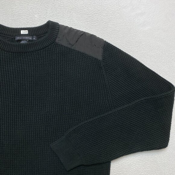 French Connection Military Sweater Mens M Navy Textured Crew Neck Pullover - Picture 2 of 11